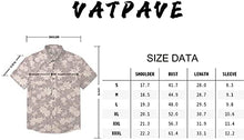 Load image into Gallery viewer, VATPAVE Mens Front Pocket Hawaiian Shirts Casual Short Sleeve Button Down Beach Shirts 3X-Large Green Leaves Flower
