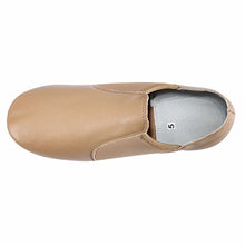Load image into Gallery viewer, Dynadans Leather Upper Slip-on Jazz Shoe for Girls and Boys (Big Kid/Little Kid/Toddler) 3M Little Kid Brown
