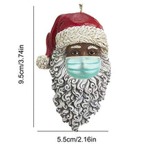 Load image into Gallery viewer, 2020 Christmas Ornament,Black Santa Claus Wearing A Face_Mask Christmas Tree Decoration,Xmas Tree Hanging Home Decorations Holiday Decor Gift (1PCS-Black)
