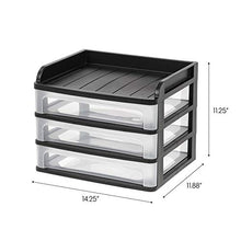 Load image into Gallery viewer, IRIS USA DDS-M3 Medium Desktop Drawer System, Black
