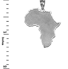 Load image into Gallery viewer, LA BLINGZ Sterling Silver Africa Map Pendant
