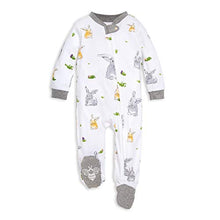 Load image into Gallery viewer, Burt&#39;s Bees Baby - Unisex Sleep &amp; Play, Organic Pajamas, NB - 9M One-Piece Zip Up Footed PJ Jumpsuit
