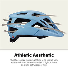 Load image into Gallery viewer, Schwinn Halcyon ERT Youth/Adult Bike Helmet, Fits Head Circumferences 54-58 cm, Medium, Blue
