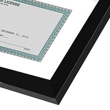 Load image into Gallery viewer, Americanflat 5x10 Business License Frame in Black with Shatter Resistant Glass for Wall and Tabletop
