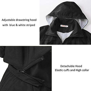 Women's Waterproof Raincoats Outdoor Lightweight Hooded Rain Jacket Windbreaker Trench Coats