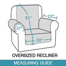 Load image into Gallery viewer, 100% Waterproof Non-Slip Furniture Covers for Leather Recliner Covers for Large Recliner Seat Width Up to 30 Inch Couch Covers with Non Slip Backing (Oversized Recliner: Seat Width Up to 30&quot;, Brown)
