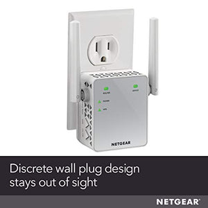 NETGEAR WiFi Range Extender EX3700 - Coverage up to 1000 sq.ft. and 15 devices with AC750 Dual Band Wireless Signal Booster & Repeater (up to 750Mbps speed), and Compact Wall Plug Design