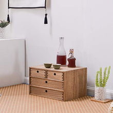 Load image into Gallery viewer, Kirigen Drak Brown Wood Desktop Storage Cabinet/Workspace Document Office necessity Organizer with 4 Drawers/Home,office Letter Mail Sorter with 3 levels/Hold Makeup Box (BR, 3-layer &amp;4 drawers)
