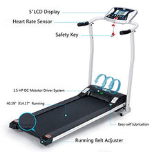 Load image into Gallery viewer, OppsDecor Folding Electric Treadmill for Home Running Machine Fitness Exercise Machine Power Motorized with Pulse Grip and Safety Key (White)
