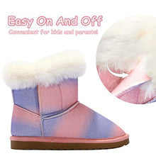 Load image into Gallery viewer, K KomForme Girls Snow Boots Warm Fur Lined Glitter Strap Winter Shoes Lightweight with Hook-and-loop(Toddler/Little Kids/Big Kids)
