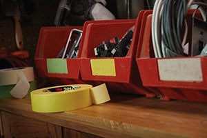 3M Automotive Refinish Masking Tape, 06654, 36 mm x 55 m, Yellow, Paint Prep, Booth Masking, Fine Lines, Jamb Masking