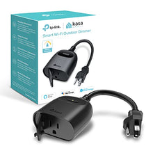 Load image into Gallery viewer, Kasa Outdoor Smart Dimmer Plug, IP64 Plug- in Dimmer for Outdoor String Lights, Compatible with Alexa, Google Assistant &amp; SmartThings, Long Wi-Fi Range 2.4Ghz, No Hub Required, ETL Certified(KP405)
