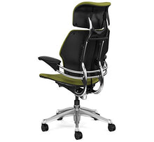 Load image into Gallery viewer, Humanscale Freedom Office Desk Chair with Headrest F211 Standard Duron Arms Aluminum Frame Sage Green Fabric F211A - Standard Casters
