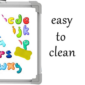 Small Dry Erase White Board,16X12Inches Portable Double-Sided Magnetic Foldable Desktop Whiteboard Easel for Kids&Home,Classroom,Office-White