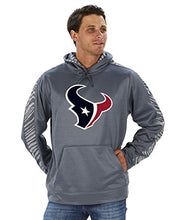Load image into Gallery viewer, Officially Licensed Zubaz Men's NFL NFL Men's Pullover Hoodie, Gray, Houston Texans, Size X-Large
