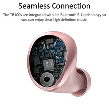 Load image into Gallery viewer, iLuv TB100 Wireless Earbuds, Bluetooth in-Ear True Cordless with Hands-Free Call MEMS Microphone IPX6 Waterproof Protection, Includes Compact Charging Case and 4 Ear Tips, Rose Gold
