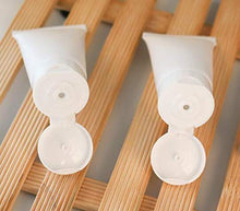 Load image into Gallery viewer, 12 PCS 100ML 3.4OZ White Plastic Soft Squeeze Hose Bottle Cosmetic Facial Care Tolietry Packing Vial Container with Flip Cap Cream Lotion Sample Dispense Tube for Travel Home Use

