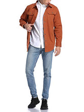 Load image into Gallery viewer, Men's Heavyweight Canvas Flannel Lined Shirt Jacket, Timber Brown Small
