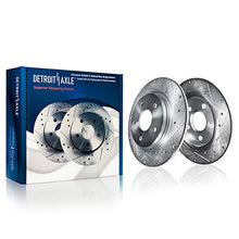 Load image into Gallery viewer, Detroit Axle - 296mm Front And 292mm Rear Drilled &amp; Slotted Brake Rotors + Ceramic Brake Pads Replacement for Buick Regal Chevy Malibu - 10pc Set
