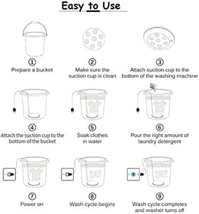 Portable washing machine,Mini Tub Washing Machine With Foldable, Personal Rotating Ultrasonic Turbines Washer USB Powered Convenient Laundry for Camping Apartments Dorms RV Business Travel (01)