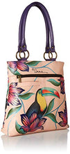 Load image into Gallery viewer, Anna by Anuschka Women's Genuine Leather Large Classic Shopper | Hand Painted Original Artwork | Tropical Toucan, One Size
