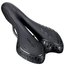 Load image into Gallery viewer, Comfortable Bike Seat Men Woman, Mountain Bicycle Saddle Padded Gel Comfort Road Exercise Bikes Cushion Waterproof Shock Absorbing Pain Relief Breathable - grey
