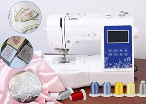 ShinyStitch 82 Spools Polyester Embroidery Machine Thread Kit, 500M (550Y) for Brother Babylock Janome Singer Pfaff Husqvarna Bernina Embroidery and Sewing Machines
