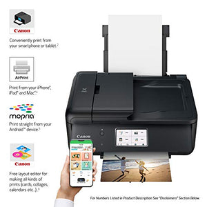 Canon TR8620 All-In-One Printer For Home Office | Copier |Scanner| Fax |Auto Document Feeder | Photo and Document Printing | Airprint (R) and Android Printing, Black