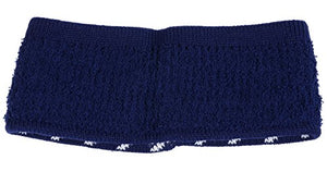BYOS Womens Winter Warm Stylish Houndstooth Print Fleece Lined Knit Headband Head Wrap Ear Warmer (Navy)