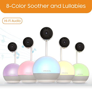 Chillax DM600 Baby Mood Lite - Smart Baby Monitor with HD Camera, Temperature Sensor - Sleep Monitor with Night Light, Soothing Sounds & Lullaby - Wi-Fi Remote Access, App-Compatible Device…