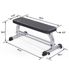 Load image into Gallery viewer, Flat Weight Workout Bench, Cheertran 700LBS Exercise Bench for Weight Training and Ab Exercise - Utility Workout Benches for Home
