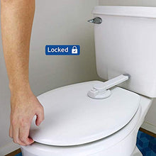 Load image into Gallery viewer, Toilet Lock Child Safety - Ideal Baby Proof Toilet Seat Lock with 3M Adhesive | Easy Installation, No Tools Needed | Fits Most Toilet Seats - White (1 Pack)
