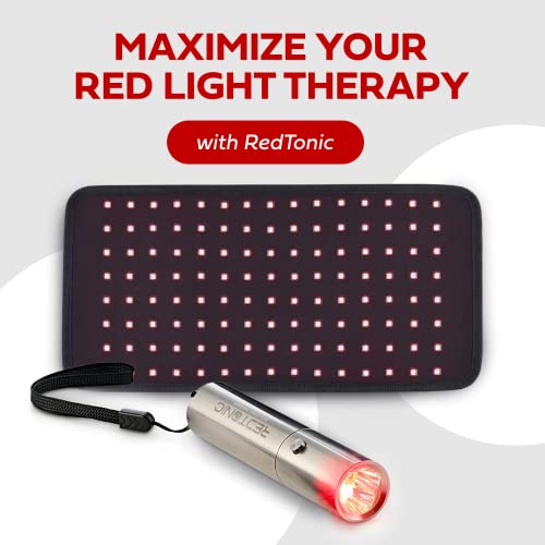 Load image into Gallery viewer, Exerscribe Red Light Therapy for Face and Body Use - RedTonic Handheld LED Infrared Light Device with 630nm, 660nm & 850nm Wavelengths