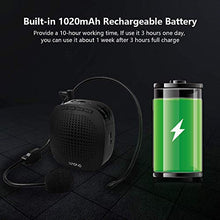 Load image into Gallery viewer, Voice Amplifier MAONO AU-C03 Ultralight(0.29 lb) Cardioid Portable Rechargeable Wired Microphone with Waistband,Support SD Card/AUX Input for Teachers, Coaches, Tour Guides, Market(Black)
