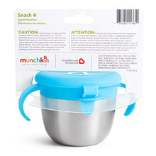 Load image into Gallery viewer, Munchkin Stainless Steel Snack Catcher with Lid, 9 Ounce, Blue
