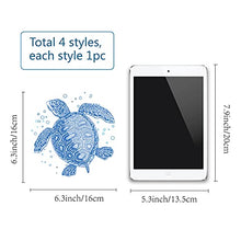 Load image into Gallery viewer, GORGECRAFT 4PCS Sea Animal Window Decals Static Sea Turtles Glass Sliding Door Sticker Clings Waterproof Vinyl Film Ocean Bedroom Bathroom Decals for Prevent Stop Birds Dogs Pets Strikes
