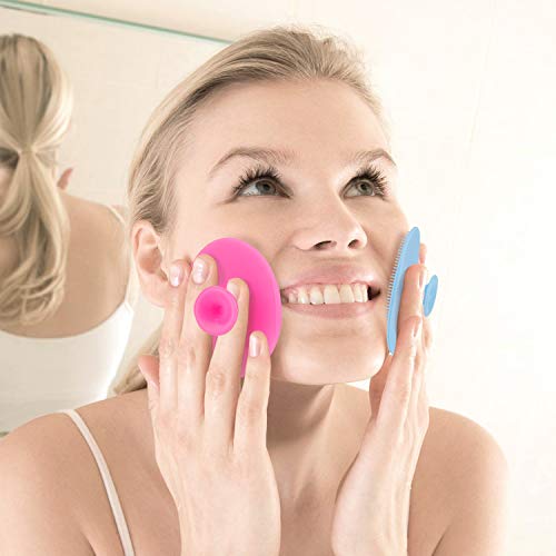 Load image into Gallery viewer, Face Scrubbers Exfoliating Facial Cleansing Brush-Soft Silicone Bristle-Remove Dead Skin Toxins-Improves Lymphatic Functions Exfoliates Stimulates Blood Circulation for Sensitive/Delicate/Dry Skin