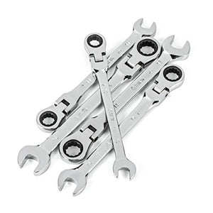 SATA 5-Piece 12 Pt. Flex-Head Ratcheting Wrench Set, Metric - ST09082SJ
