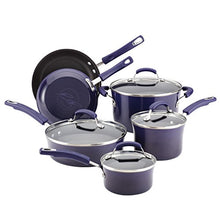 Load image into Gallery viewer, Rachael Ray Brights Nonstick Cookware Pots and Pans Set, 10 Piece, Purple Gradient
