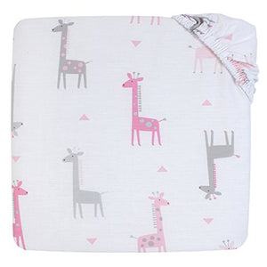 Little Love by NoJo Giraffe Time 4 Piece Bedding Set, Pink