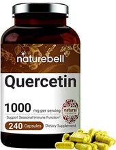 Load image into Gallery viewer, NatureBell Quercetin 1000mg Per Serving, 240 Capsules (4 Months Supply), Super Immune Vitamins and Quercetin Vitamins, Supports Cardiovascular Health, Immune System and Bioflavonoids
