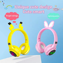 Load image into Gallery viewer, Kids Wireless Bluetooth Headphones,Cute Pikachu Over-Ear Headphones with Built-in Microphone,Wireless and Wired Headset for Phones,Tablets,PC,Laptop, for Boys Girls Toddler,Yellow
