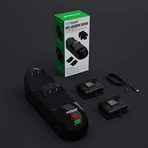 Controller Charger for Xbox, YCCTEAM Battery Pack Rechargeable for Xbox One, Xbox One X, Xbox One S, Xbox One Elite Controller, Charging Station for Xbox One with 2pcs 1200mAh Rechargeable Battery
