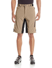 Load image into Gallery viewer, Zoic Men's Ether Mountain Bike MTB Cycle Riding Short Relaxed Fit 12 inch Inseam, UPF 50+, Tan, size Large
