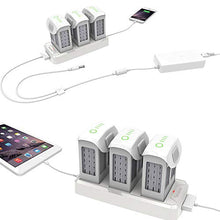 Load image into Gallery viewer, Smatree Battery Charging Hub Compatible for DJI Phantom 4/4 Pro/4 Pro V2.0/4 Adv(Charge 3 Batteries One by One, Converting Phantom 4 Battery into Power Bank)
