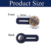 Load image into Gallery viewer, Elastic Button Extenders for Men and Women, Waist Extenders Adjustable for Pants, Trousers, Dress and Jeans, 6-Pack (Light Gray)
