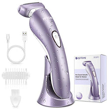 Load image into Gallery viewer, Electric Razor for Women, ISTON Rechargeable Wet and Dry Painless Womens Shaver Body Hair Remover for Legs Underarms and Bikini Trimmer Cordless Waterproof Hair Lady Shaver with LED Light
