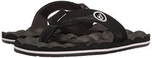 Load image into Gallery viewer, Volcom Boys' Recliner Youth FLIP Flop Sandal, Black/White, 5 M US Big Kid
