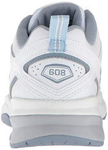 Load image into Gallery viewer, New Balance womens 608 V5 Casual Comfort Cross Trainer, White/Light Blue, 6.5 Wide US
