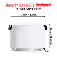 Load image into Gallery viewer, Tiga Fire Pit Shelter Cover Solo Stove Yukon, Round Fire Place Weatherpoof Cover Solo Stove Ranger, Heavy Duty 600D Polyester Oxford, Waterproof, Weatherpoof UV proof Drawstring &amp; Storage Bag
